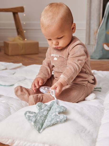 Tapis d'éveil moelleux et ludique blanc+bleu+rose+rouge - vertbaudet enfant 