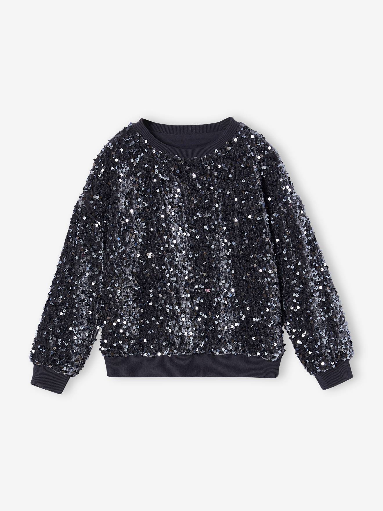 Vertbaudet Kerstsweater Met Lovertjes Voor Meisjes Antraciet