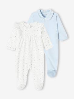 Bébé-Pyjama, surpyjama-Lot de 2 dors-bien bébé fille en velours