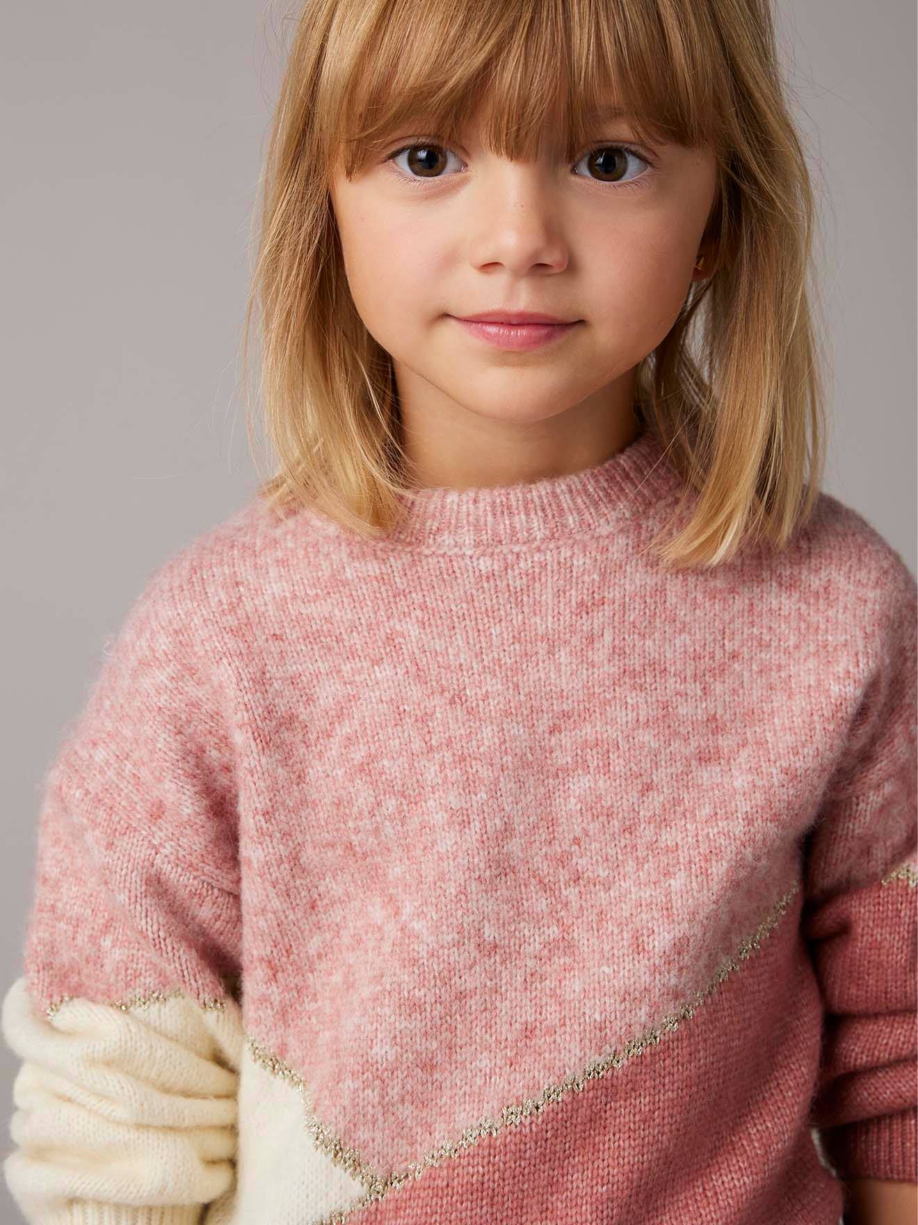 Vertbaudet Meisjestrui Met Colorblock Roze (poederkleur)