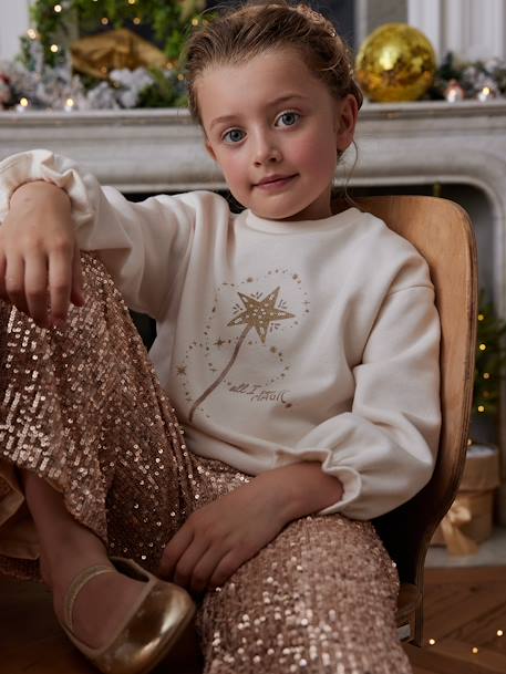 Fille-Pull, gilet, sweat-Sweat-Coffret cadeau sweat noël et baguette magique 