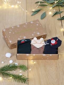 Bébé-Chaussettes, Collants-Coffret de Noël 3 paires de chaussettes bébé garçon