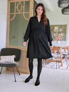 Robe De Grossesse à Paillettes - Col En V, Manches Courtees - Taille Unique Élégante