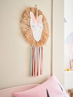 Linge de maison et décoration-Attrape-rêves en raphia Licorne