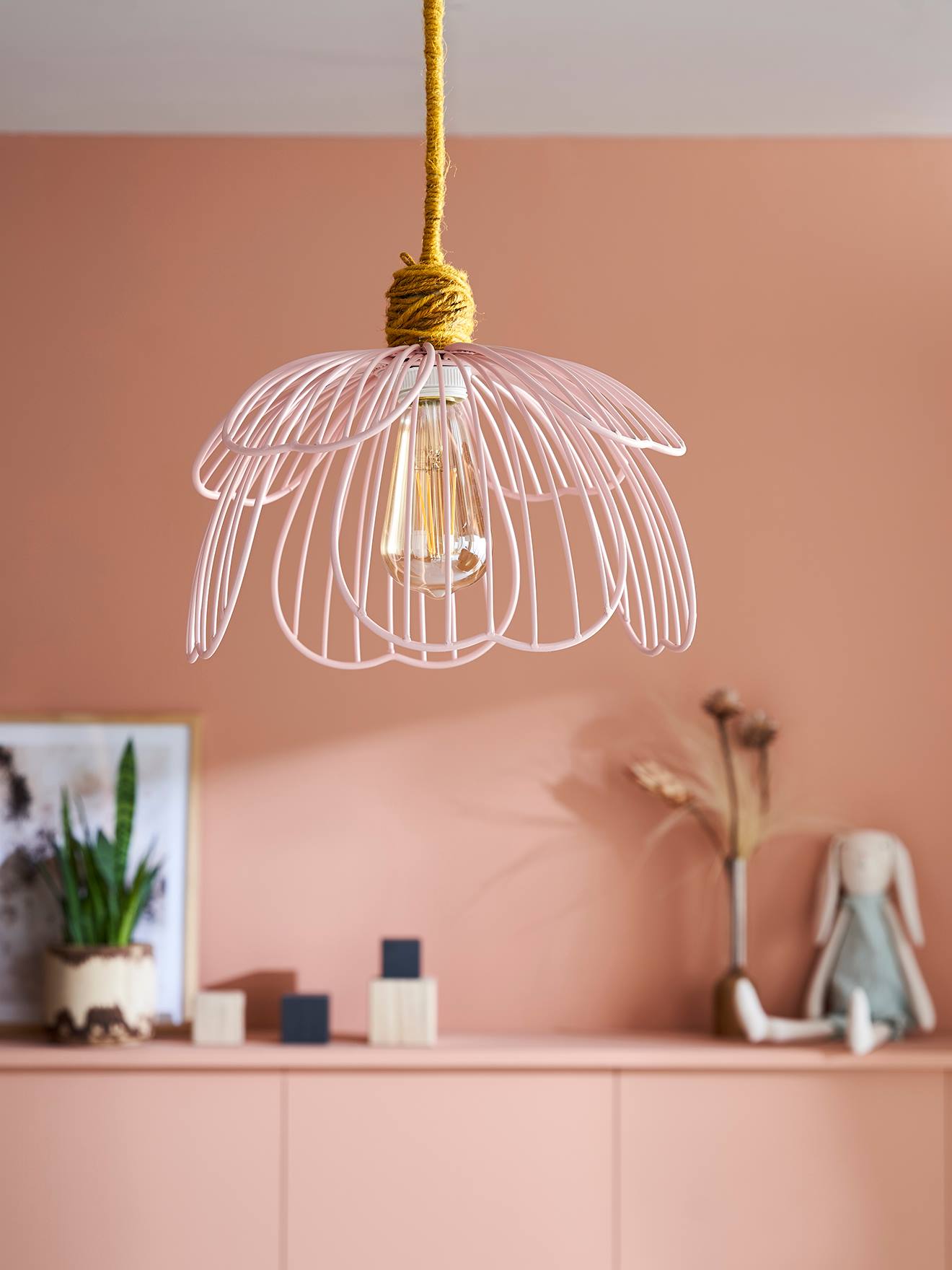 Vertbaudet Metalen Lampenkap Bloem Roze