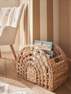 Linge de maison et décoration-Panier de rangement Arc-en-ciel en jacinthe d'eau