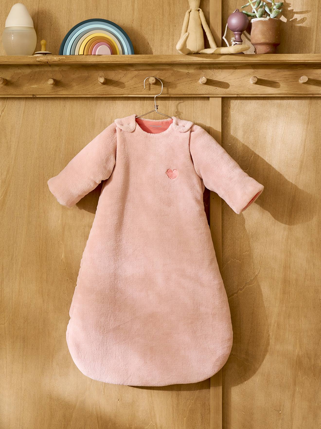 Vertbaudet Alaska Basics Fleece Trappelzak Roze