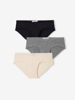 Vêtements de grossesse-Lingerie-Culotte, shorty-Lot de  3 shorties de grossesse en coton bio ENVIE DE FRAIDE