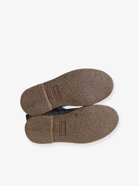 Boots cuir fille élastiquées collection maternelle marine+or - vertbaudet enfant 