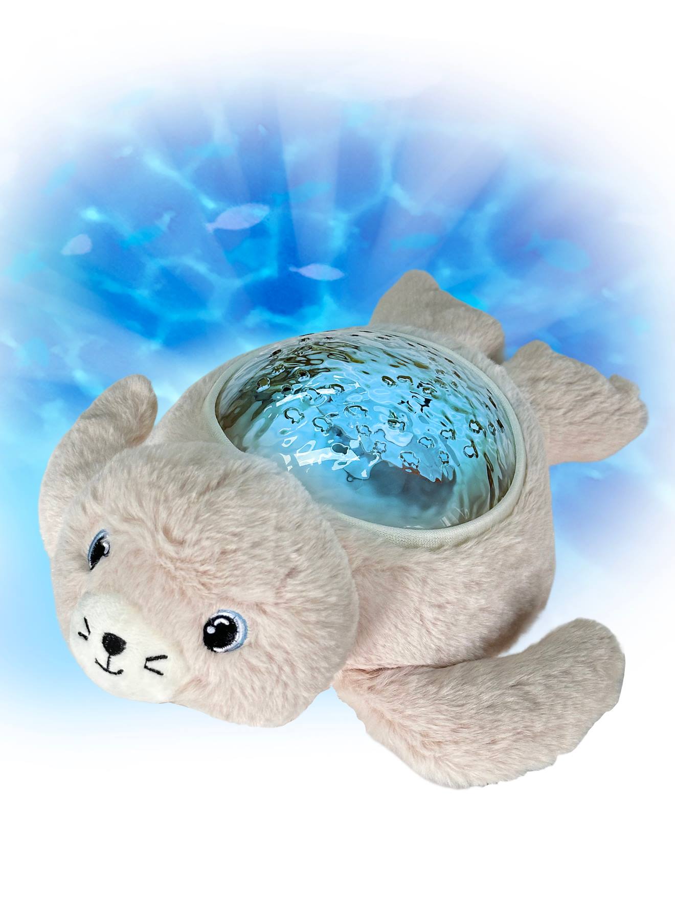 Nachtlampje Projector Met Watereffecten Zeehond Aqua Dream Pabobo Beige