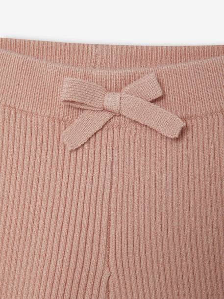 Legging en tricot bébé beige+rose poudré+vert de gris - vertbaudet enfant 