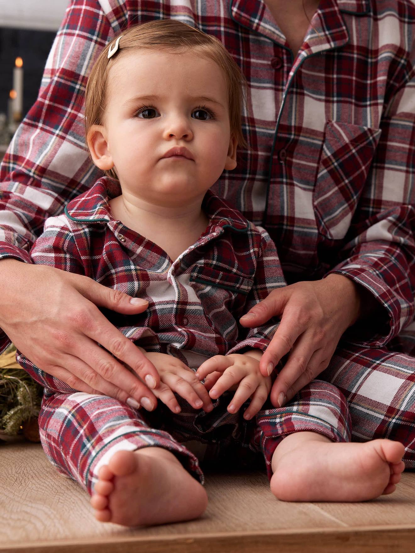 Vertbaudet Geruite Kerstpyjama Voor Baby's Familie-capsulecollectie Rood, Geruit