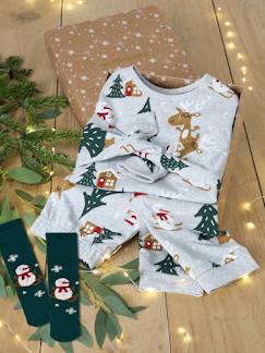 Jongens- Pyjama, surpyjama-Kerstset met pyjama + sokken jongen