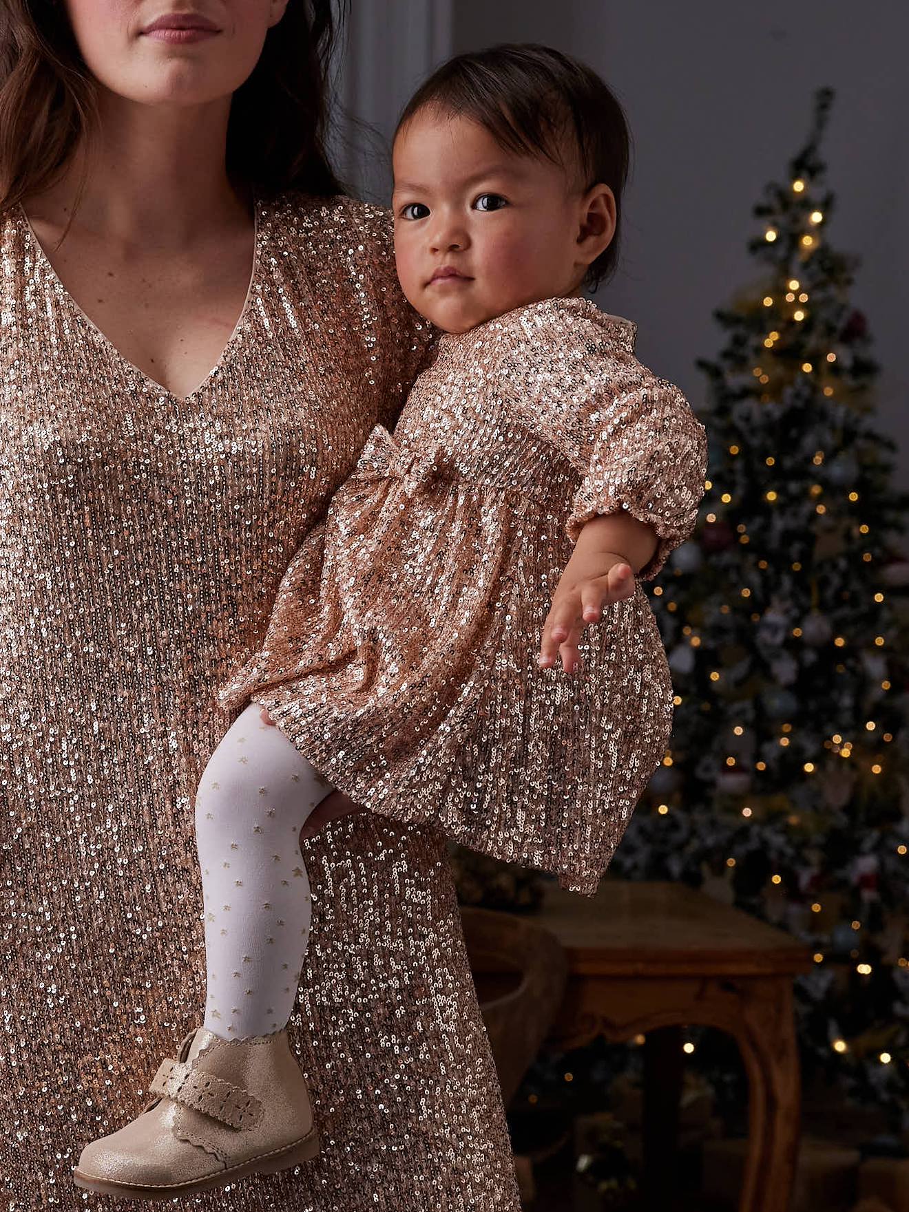 Vertbaudet Festliches Baby Kleid Mit Pailletten Goud