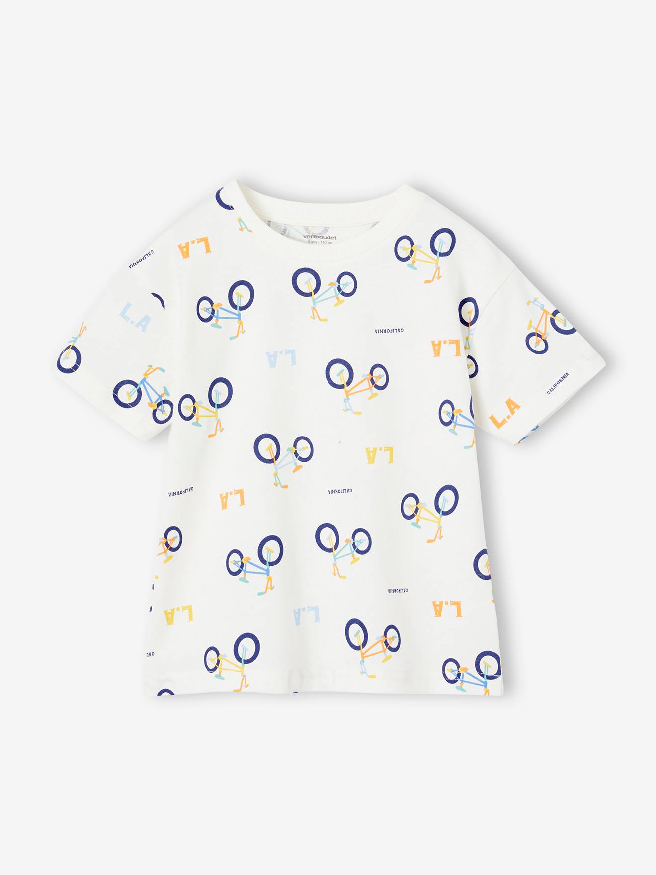 Vertbaudet T-shirt Met Grafische Motieven Wit, Bedrukt