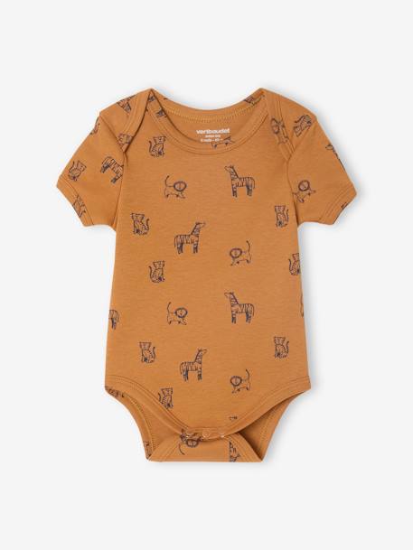 Set van 3 Safari rompers korte mouwen kameel - vertbaudet enfant 