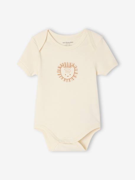 Set van 3 Safari rompers korte mouwen kameel - vertbaudet enfant 