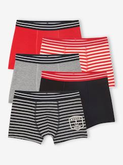 Jongens-Ondergoed-Slipje, boxershort-Bio-Kollektion: 5er-Pack Jungen Boxershorts SAILOR