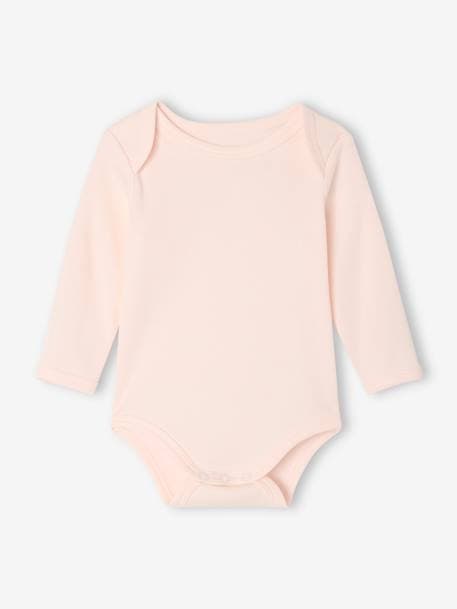 Lot de 3 bodies manches longues à cerises rose pâle - vertbaudet enfant 