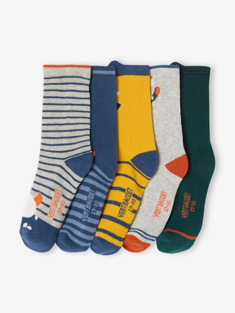 Garçon-Lot de 5 paires de chaussettes "monstres" garçon