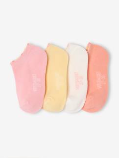 Fille-Sous-vêtement-Chaussettes-Lot de 4 paires de socquettes fille Basics