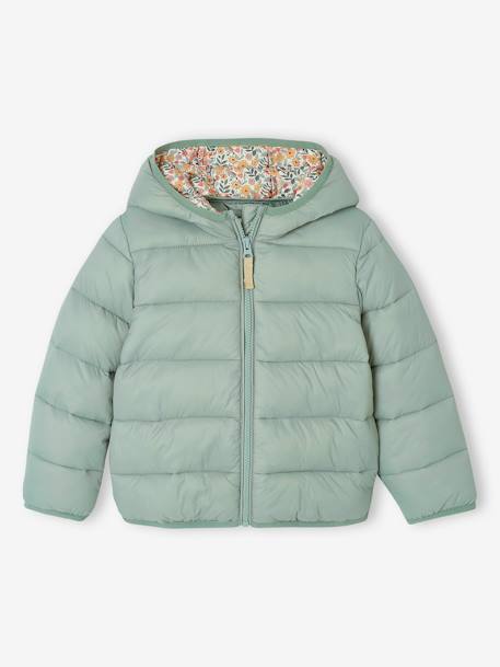Fille-Manteau, veste-Doudoune légère à capuche fille