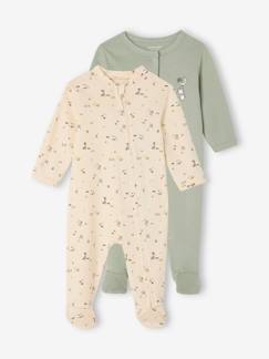 Baby-Pyjama,  overpyjama-Set van 2 'boerderij' slaappakjes voor baby