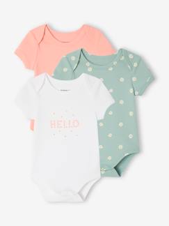 -Lot de 3 bodies manches courtes bébé