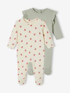 Baby-Pyjama,  overpyjama-Set van 2 slaappakjes appels