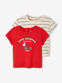 Bébé-T-shirt, sous-pull-Lot de 2 T-shirts Basics bébé manches courtes