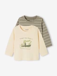 Bébé-T-shirt, sous-pull-Lot de 2 T-shirts manches bébé