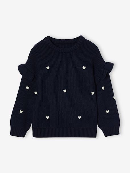 Fille-Pull, gilet, sweat-Pull manches volantées fille