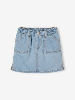 Jupe en jean Basics fille  - vertbaudet enfant