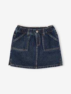 Jupe en jean Basics fille  - vertbaudet enfant