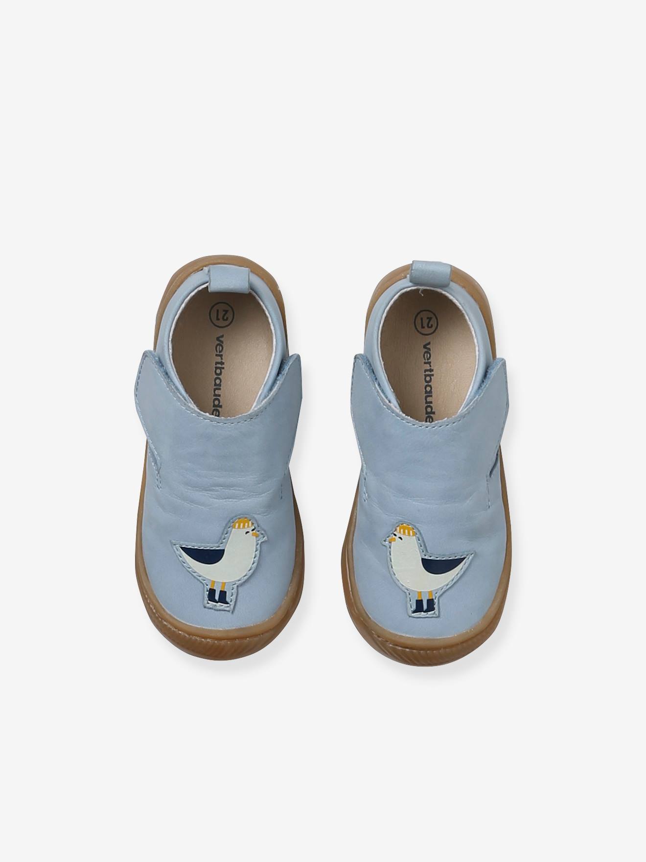 Chausson Bébé Fille Chaussons Bébé VERTBAUDET Cuir Souble Bleu