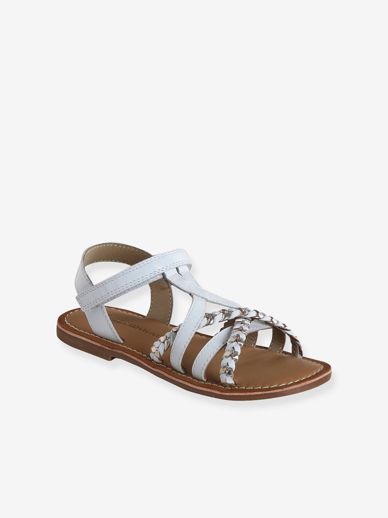Vertbaudet Leren Kindersandalen Met Klittenband Wit