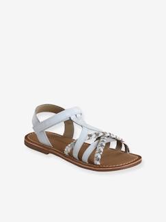 Chaussures-Chaussures fille 23-38-Sandales scratchées cuir enfant