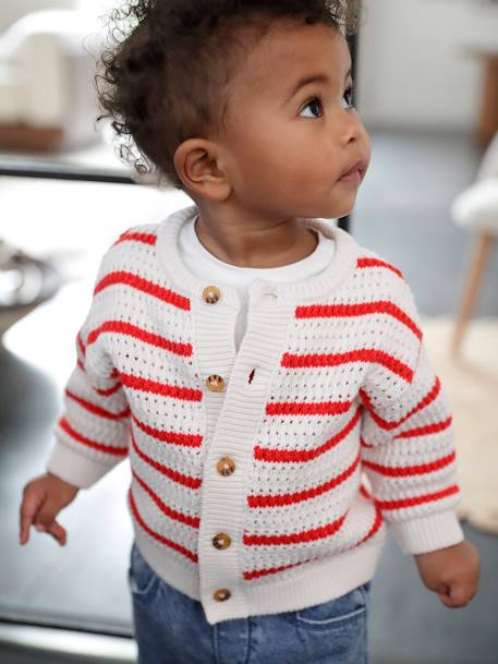 Bébé-Gilet maille ajourée bébé