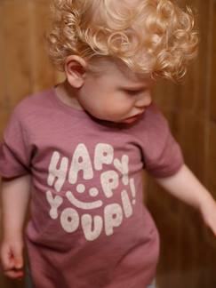 -T-Shirt "Happy Youpi" bébé manches courtes en coton bio