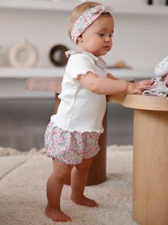 Bébé-Ensemble-Coffret cadeau ensemble bébé t-shirt + bloomer + bandeau + doudou