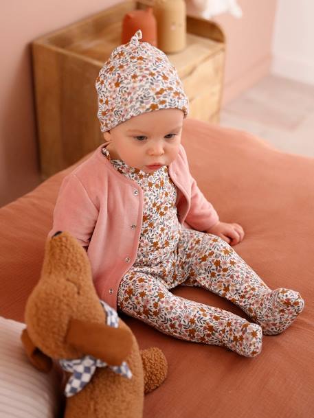 Bébé-Ensemble naissance body + salopette + bonnet + gilet personnalisable