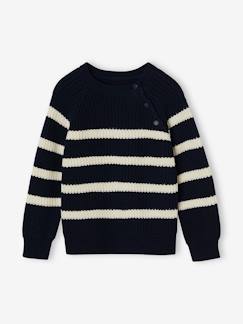 Jongens-Trui, vest, sweater-Trui-Gestreepte jongenstrui