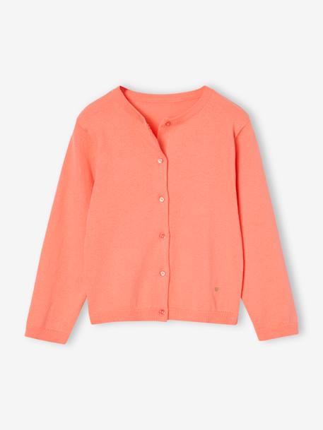 Fille-Pull, gilet, sweat-Gilet fille en maille fine
