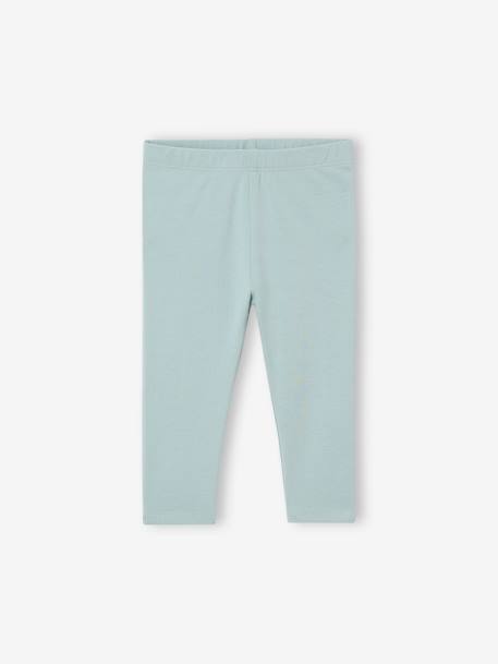Lot 3 leggings unis bébé bleu grisé+gris chiné - vertbaudet enfant 