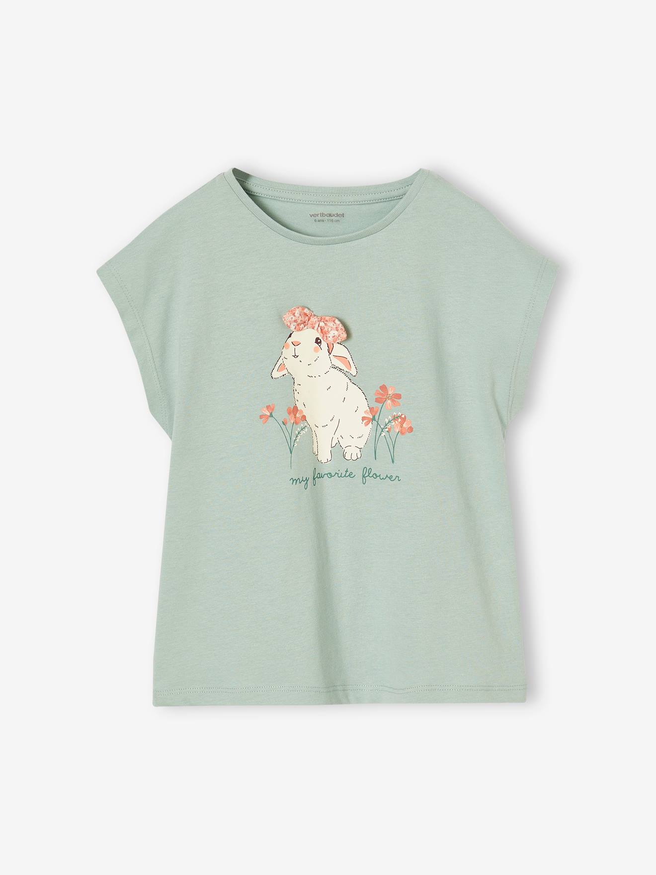Vertbaudet Meisjesshirt Met Dierenmotief Grijsblauw