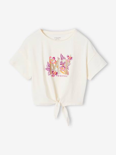 Fille-Collection sport-Tee-shirt court noeud fantaisie sport fille