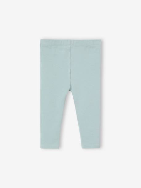 Lot 3 leggings unis bébé bleu grisé+gris chiné - vertbaudet enfant 