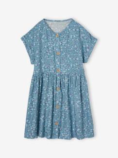 Meisje-Jurk-Geknoopte meisjesjurk met bloemen