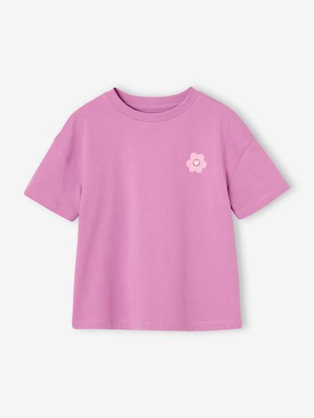 Fille-T-shirt, sous-pull-Tee-shirt uni fille manches courtes