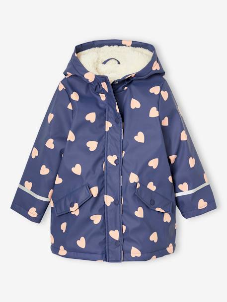 Fille-Manteau, veste-Ciré à capuche doublé sherpa fille
